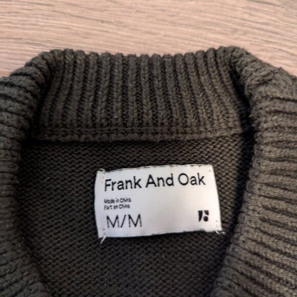 Men's Frank & Oak Green/Blue Stripe Sweater - Picture 5 of 8